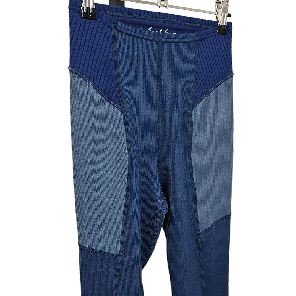 For Love & Lemons Payton High Rise Ribbed Active Leggings Blue Size Small, NWT - Picture 6 of 9